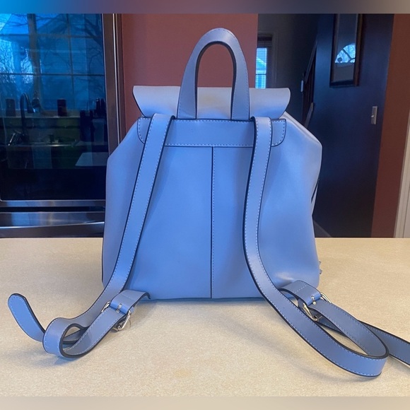 KC JAGGER Light Blue Leather Backpack w/Detachable Insert Pouch, EUC (Like New) main image 9